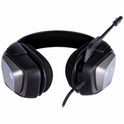 The HP H220 G9 Gaming Headphones, featuring 50mm drivers for crystal-clear sound, noise-canceling microphone for clear communication, and an ergonomic, lightweight design with cushioned ear cups and adjustable headband. The durable build and versatile 3.5mm jack ensure compatibility across PCs, consoles, and mobile devices, all in a sleek, modern style.