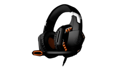 Headset with 50mm speakers delivering high-quality sound, compatible with PC and PS4. Features volume control and a microphone on the cable, includes software for enhanced functionality, and ultra-soft ear cushions designed for comfort during long gaming sessions.