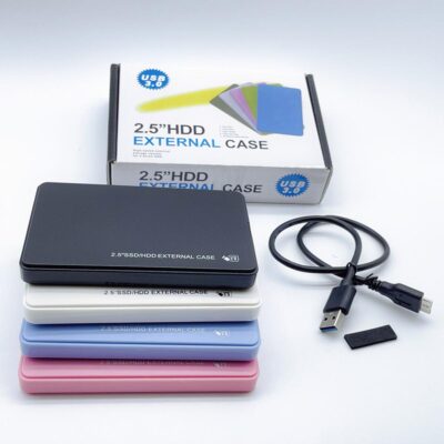 2.0 HDD Case 2.0 with shockproof, durable design for 2.5-inch external hard drives and SSDs