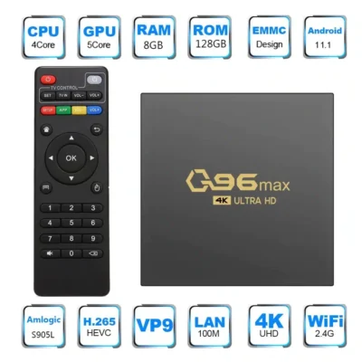 Android TV Box Magic Pro with 4K Ultra HD resolution, Android OS, and Wi-Fi connectivity for streaming and apps