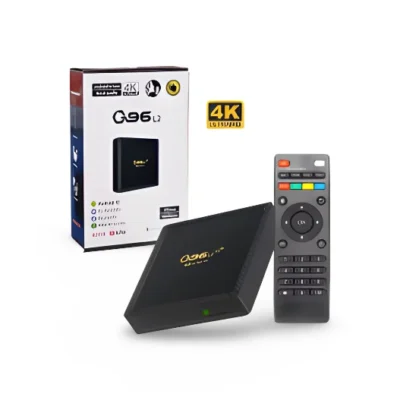 Android TV Box Q96L3 with 4K Ultra HD resolution and Android OS, providing enhanced streaming capabilities and access to various apps on your TV.