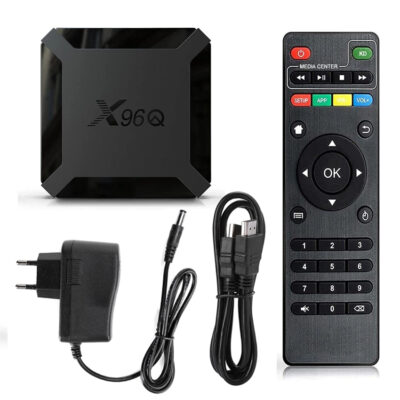 Android TV Box X96Q with 4K Ultra HD resolution and Android OS, designed for enhanced streaming and app access on your TV