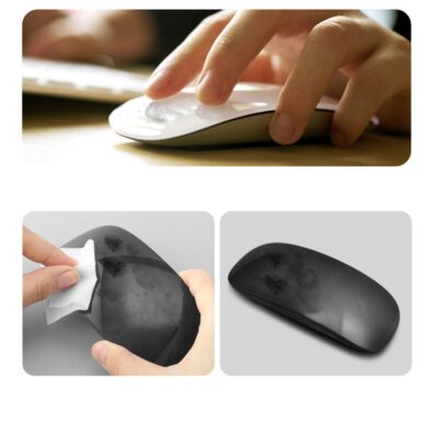 Apple Wireless Mouse 2.4GHz with USB dongle for easy setup and high-precision tracking.