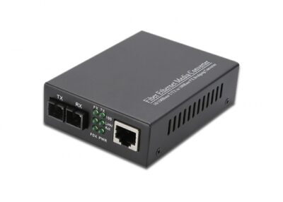 Fibro Media Converter 10/100 with compact design, supports Ethernet to fiber conversion, and plug-and-play functionality for flexible network integration.