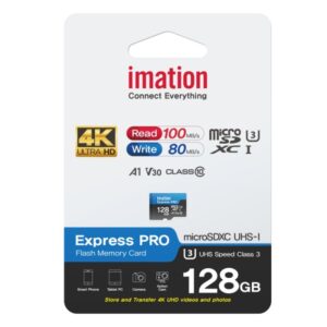 Imation UHS-I MicroSD XC 128GB with high-speed performance and durable design for expanded storage.