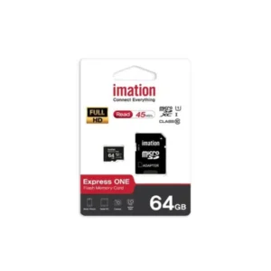 Imation UHS-I MicroSDXC 64GB with high-speed data transfer and durable design for versatile storage.