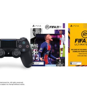 PS4 DUALSHOCK FIFA 21 Edition controller with ergonomic design, wireless connectivity, and responsive controls for FIFA 21 gameplay.