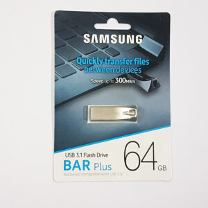 Samsung USB 3.1 Flash Drive BAR Plus 64GB with durable metal casing and ultra-fast data transfer