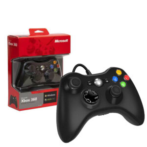 XBOX 360 Controller with ergonomic design, responsive buttons, and vibration feedback for immersive gaming on Xbox 360 and PCs