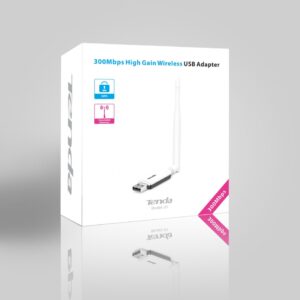 Tenda U1 Wi-Fi USB Adapter 300Mbps with ultra-fast wireless speed and compact design for reliable internet connectivity.